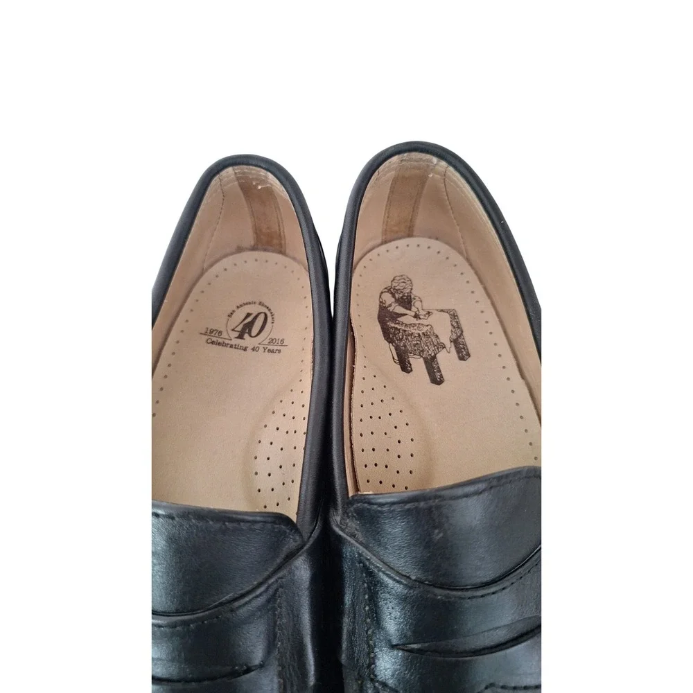 SAS San Antonio Shoemakers Black Leather Penny Loafers Mens 9.5 M E6943838 5